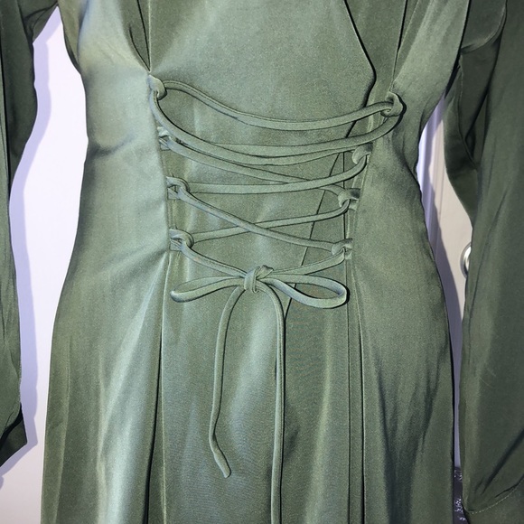 Long sleeve drape wrap dress - Picture 2 of 10